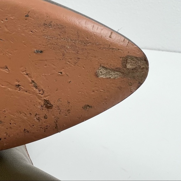 M by MISSONI Orange and Khaki Green Two-Tone Ankle Booties with Zippers, EU 37 - Picture 9 of 10